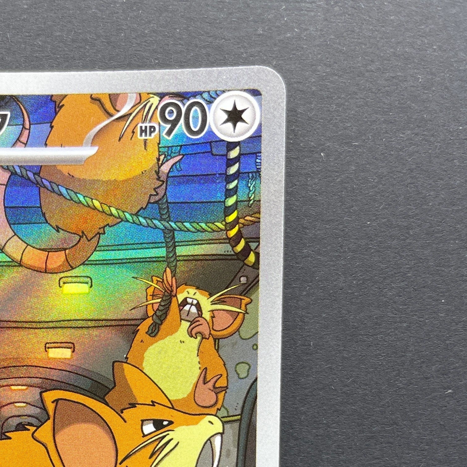 Team Rocket's Raticate AR 108/098 Pokemon card The Glory of Team Rocket sv10 (1.NM)