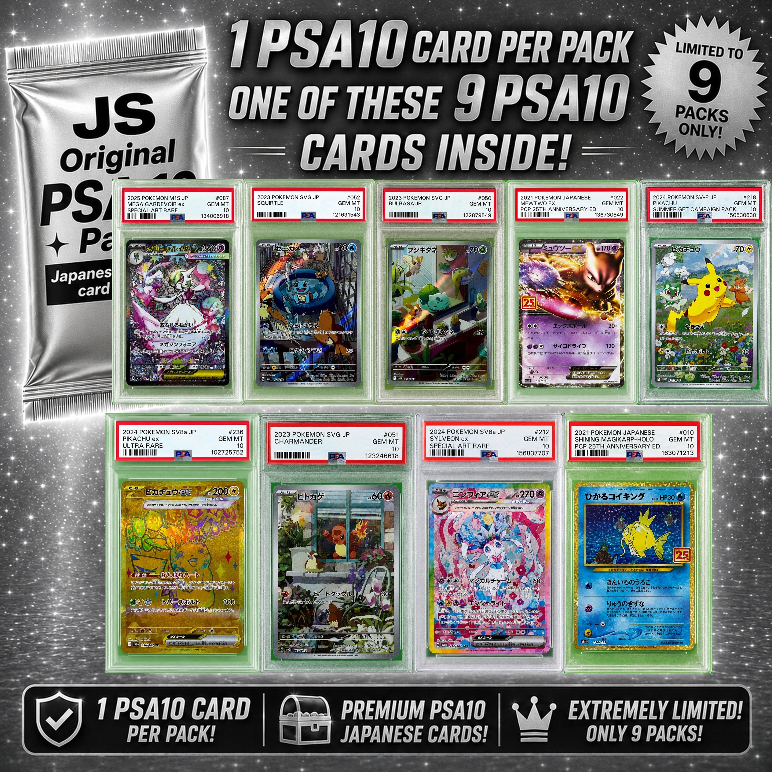 JS Original PSA 10 Pack – Japanese Pokemon card Edition