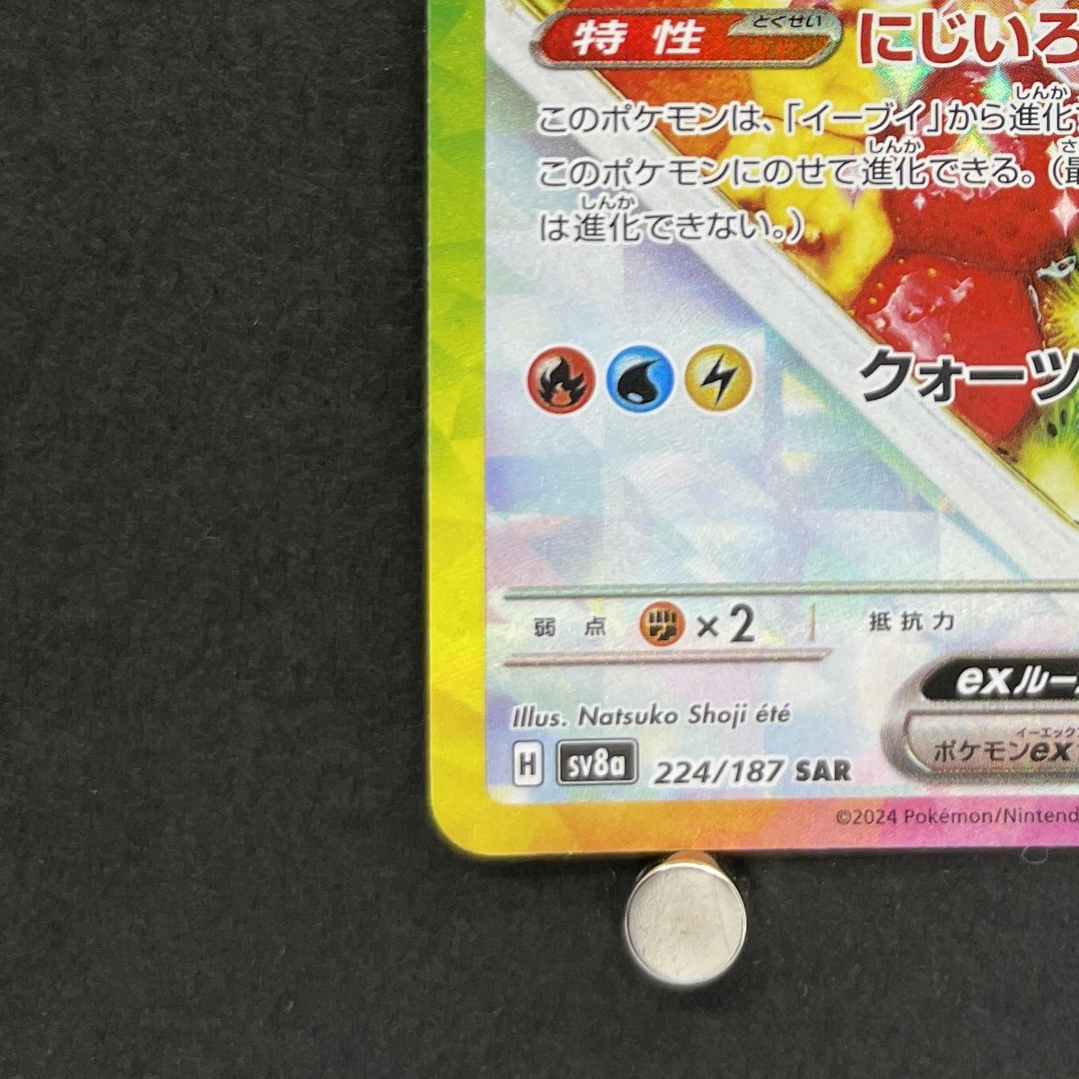 Eevee ex SAR 224/187 Pokemon card Terastal Fest ex sv8a (2.LP)
